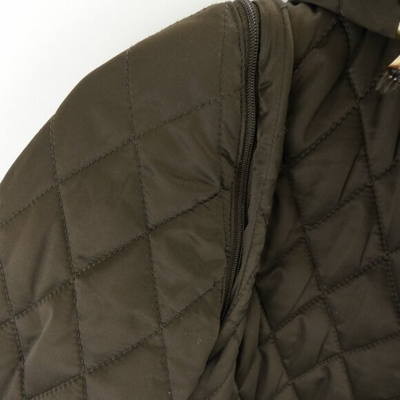 Tristan Womens Coat Medium Brown Diamond Quilted Removable Arms and Hood Jacket - Picture 14 of 16